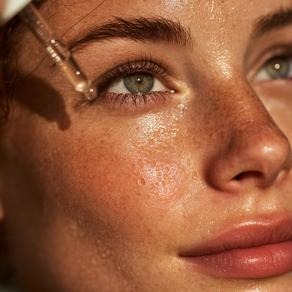Apply retinol serum